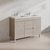 Lukka Camden Modern 1200mm Freestanding Vanity E0 MDF Wood Grain Single/Double Bowls Cabinet In Various Colors