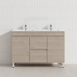 Lukka Camden Modern 1200mm Freestanding Vanity E0 MDF Wood Grain Single/Double Bowls Cabinet In Various Colors