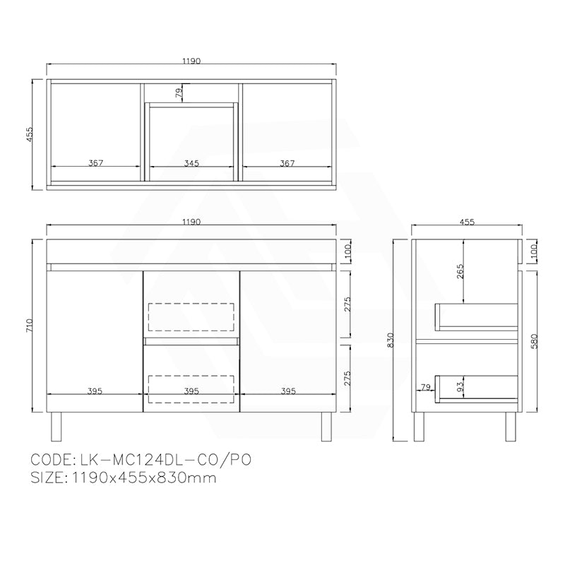 Lukka Camden Modern 1200mm Freestanding Vanity E0 MDF Wood Grain Single/Double Bowls Cabinet In Various Colors