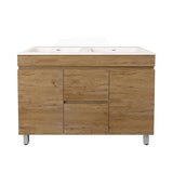 Lukka Camden Modern 1200mm Freestanding Vanity E0 MDF Wood Grain Single/Double Bowls Cabinet In Various Colors