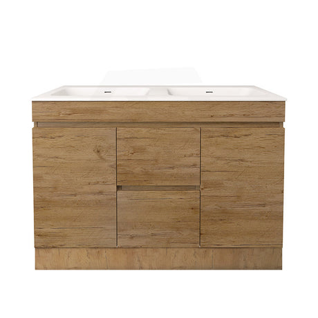 Lukka Camden Modern 1200mm Freestanding Vanity E0 MDF Wood Grain Single/Double Bowls Cabinet In Various Colors