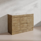 Lukka Camden Modern 1200mm Freestanding Vanity E0 MDF Wood Grain Single/Double Bowls Cabinet In Various Colors