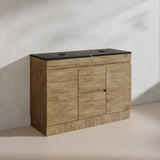 Lukka Camden Modern 1200mm Freestanding Vanity E0 MDF Wood Grain Single/Double Bowls Cabinet In Various Colors