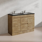 Lukka Camden Modern 1200mm Freestanding Vanity E0 MDF Wood Grain Single/Double Bowls Cabinet In Various Colors