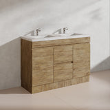 Lukka Camden Modern 1200mm Freestanding Vanity E0 MDF Wood Grain Single/Double Bowls Cabinet In Various Colors