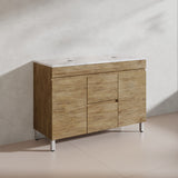 Lukka Camden Modern 1200mm Freestanding Vanity E0 MDF Wood Grain Single/Double Bowls Cabinet In Various Colors
