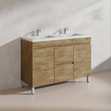 Lukka Camden Modern 1200mm Freestanding Vanity E0 MDF Wood Grain Single/Double Bowls Cabinet In Various Colors