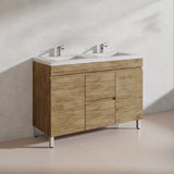 Lukka Camden Modern 1200mm Freestanding Vanity E0 MDF Wood Grain Single/Double Bowls Cabinet In Various Colors