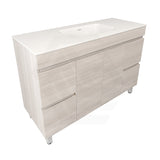 Lukka Camden Modern 1200mm Freestanding Vanity E0 MDF Wood Grain Single/Double Bowls Cabinet In Various Colors