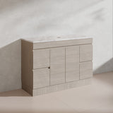 Lukka Camden Modern 1200mm Freestanding Vanity E0 MDF Wood Grain Single/Double Bowls Cabinet In Various Colors
