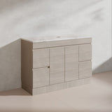 Lukka Camden Modern 1200mm Freestanding Vanity E0 MDF Wood Grain Single/Double Bowls Cabinet In Various Colors