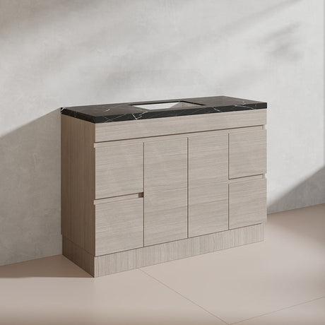 Lukka Camden Modern 1200mm Freestanding Vanity E0 MDF Wood Grain Single/Double Bowls Cabinet In Various Colors