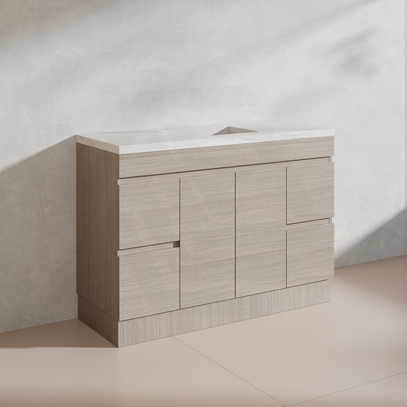 Lukka Camden Modern 1200mm Freestanding Vanity E0 MDF Wood Grain Single/Double Bowls Cabinet In Various Colors