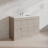 Lukka Camden Modern 1200mm Freestanding Vanity E0 MDF Wood Grain Single/Double Bowls Cabinet In Various Colors