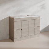 Lukka Camden Modern 1200mm Freestanding Vanity E0 MDF Wood Grain Single/Double Bowls Cabinet In Various Colors