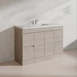 Lukka Camden Modern 1200mm Freestanding Vanity E0 MDF Wood Grain Single/Double Bowls Cabinet In Various Colors