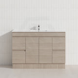 Lukka Camden Modern 1200mm Freestanding Vanity E0 MDF Wood Grain Single/Double Bowls Cabinet In Various Colors