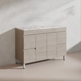 Lukka Camden Modern 1200mm Freestanding Vanity E0 MDF Wood Grain Single/Double Bowls Cabinet In Various Colors