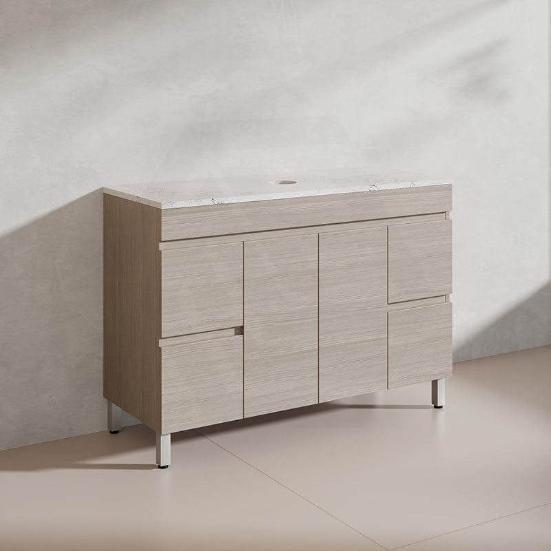Lukka Camden Modern 1200mm Freestanding Vanity E0 MDF Wood Grain Single/Double Bowls Cabinet In Various Colors
