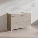 Lukka Camden Modern 1200mm Freestanding Vanity E0 MDF Wood Grain Single/Double Bowls Cabinet In Various Colors