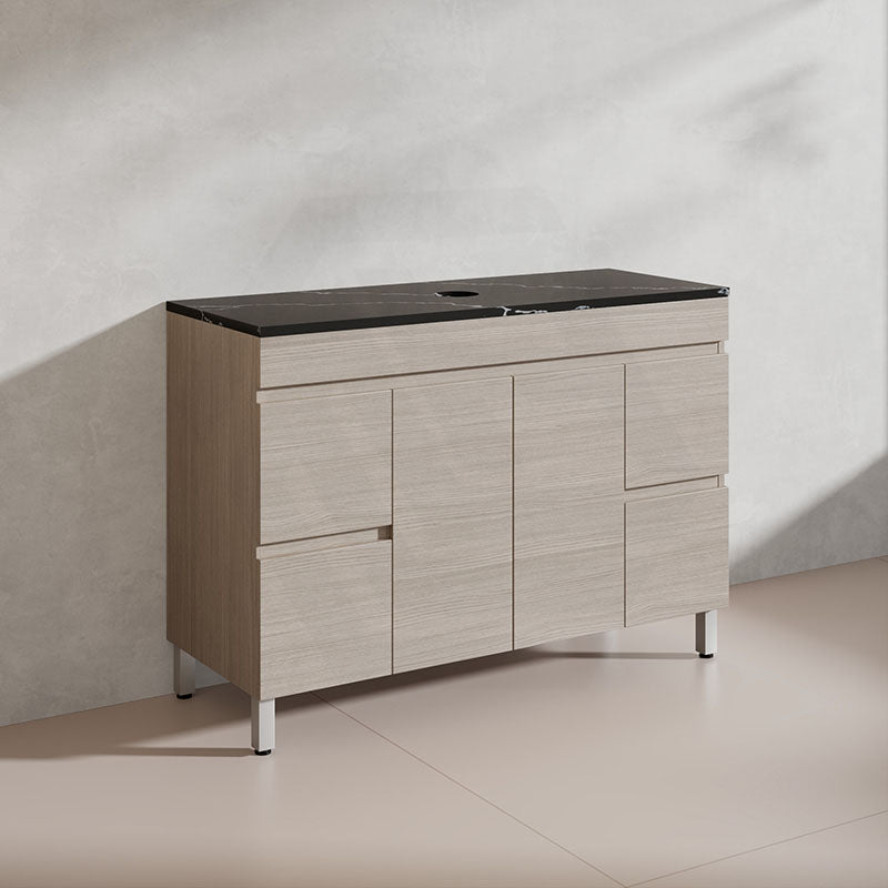 Lukka Camden Modern 1200mm Freestanding Vanity E0 MDF Wood Grain Single/Double Bowls Cabinet In Various Colors