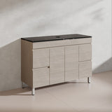 Lukka Camden Modern 1200mm Freestanding Vanity E0 MDF Wood Grain Single/Double Bowls Cabinet In Various Colors