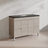 Lukka Camden Modern 1200mm Freestanding Vanity E0 MDF Wood Grain Single/Double Bowls Cabinet In Various Colors