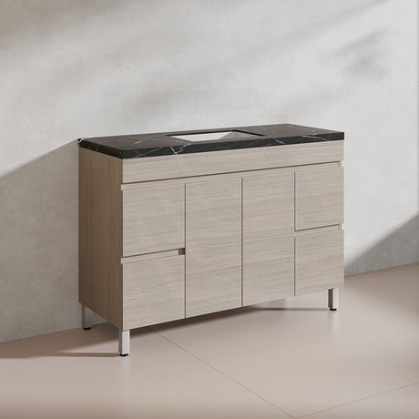 Lukka Camden Modern 1200mm Freestanding Vanity E0 MDF Wood Grain Single/Double Bowls Cabinet In Various Colors