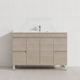 Lukka Camden Modern 1200mm Freestanding Vanity E0 MDF Wood Grain Single/Double Bowls Cabinet In Various Colors
