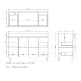 Lukka Camden Modern 1200mm Freestanding Vanity E0 MDF Wood Grain Single/Double Bowls Cabinet In Various Colors