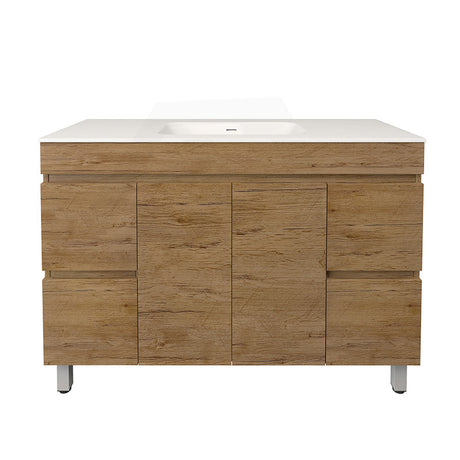 Lukka Camden Modern 1200mm Freestanding Vanity E0 MDF Wood Grain Single/Double Bowls Cabinet In Various Colors