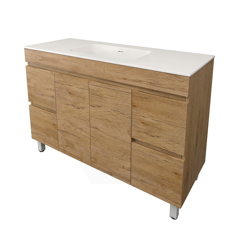 Lukka Camden Modern 1200mm Freestanding Vanity E0 MDF Wood Grain Single/Double Bowls Cabinet In Various Colors