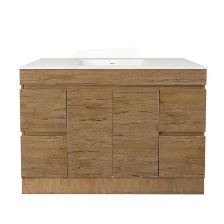 Lukka Camden Modern 1200mm Freestanding Vanity E0 MDF Wood Grain Single/Double Bowls Cabinet In Various Colors