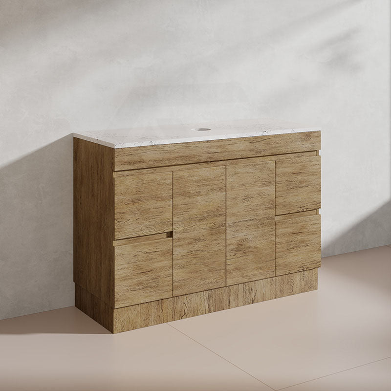Lukka Camden Modern 1200mm Freestanding Vanity E0 MDF Wood Grain Single/Double Bowls Cabinet In Various Colors