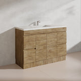 Lukka Camden Modern 1200mm Freestanding Vanity E0 MDF Wood Grain Single/Double Bowls Cabinet In Various Colors