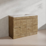 Lukka Camden Modern 1200mm Freestanding Vanity E0 MDF Wood Grain Single/Double Bowls Cabinet In Various Colors