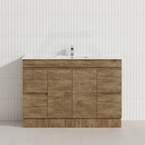 Lukka Camden Modern 1200mm Freestanding Vanity E0 MDF Wood Grain Single/Double Bowls Cabinet In Various Colors