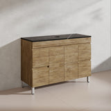 Lukka Camden Modern 1200mm Freestanding Vanity E0 MDF Wood Grain Single/Double Bowls Cabinet In Various Colors