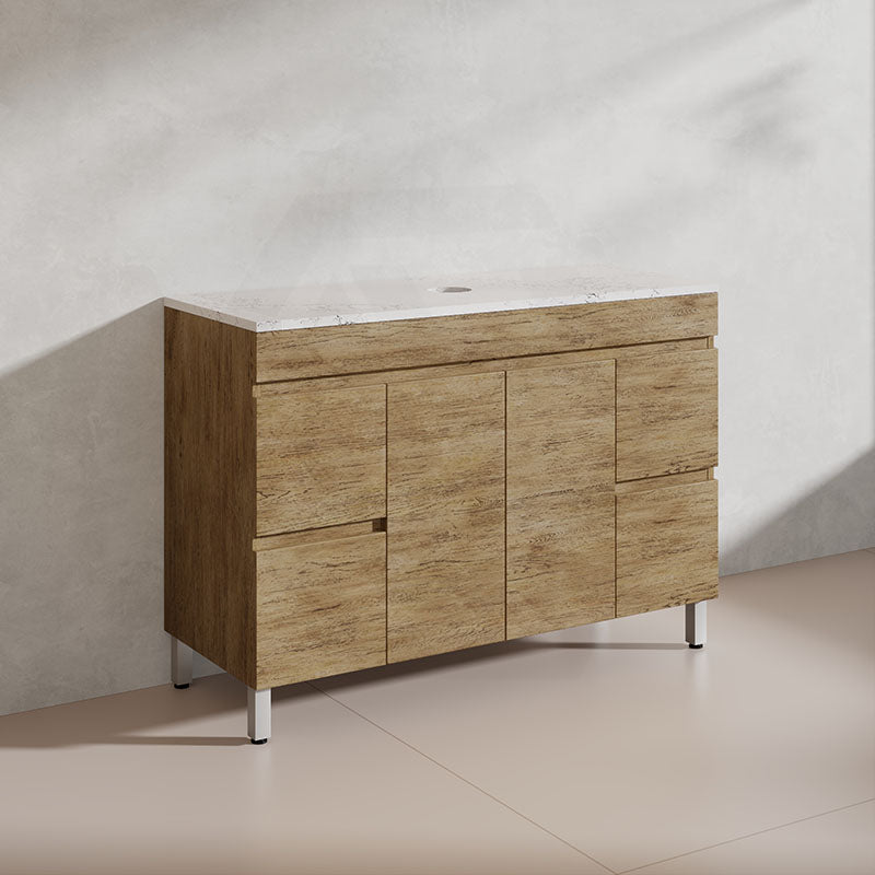 Lukka Camden Modern 1200mm Freestanding Vanity E0 MDF Wood Grain Single/Double Bowls Cabinet In Various Colors