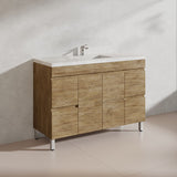 Lukka Camden Modern 1200mm Freestanding Vanity E0 MDF Wood Grain Single/Double Bowls Cabinet In Various Colors