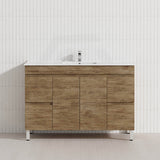 Lukka Camden Modern 1200mm Freestanding Vanity E0 MDF Wood Grain Single/Double Bowls Cabinet In Various Colors