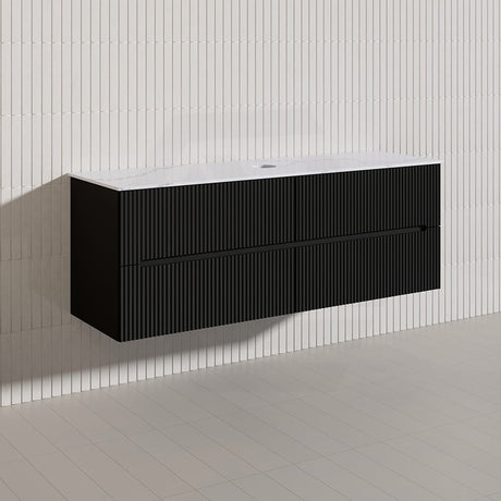 Lukka Cabarita 1500mm Modern Wall Hung Vanity PVC Single/Double Bowls Cabinet Variant Colour Available