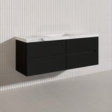 Lukka Cabarita 1500mm Modern Wall Hung Vanity PVC Single/Double Bowls Cabinet Variant Colour Available