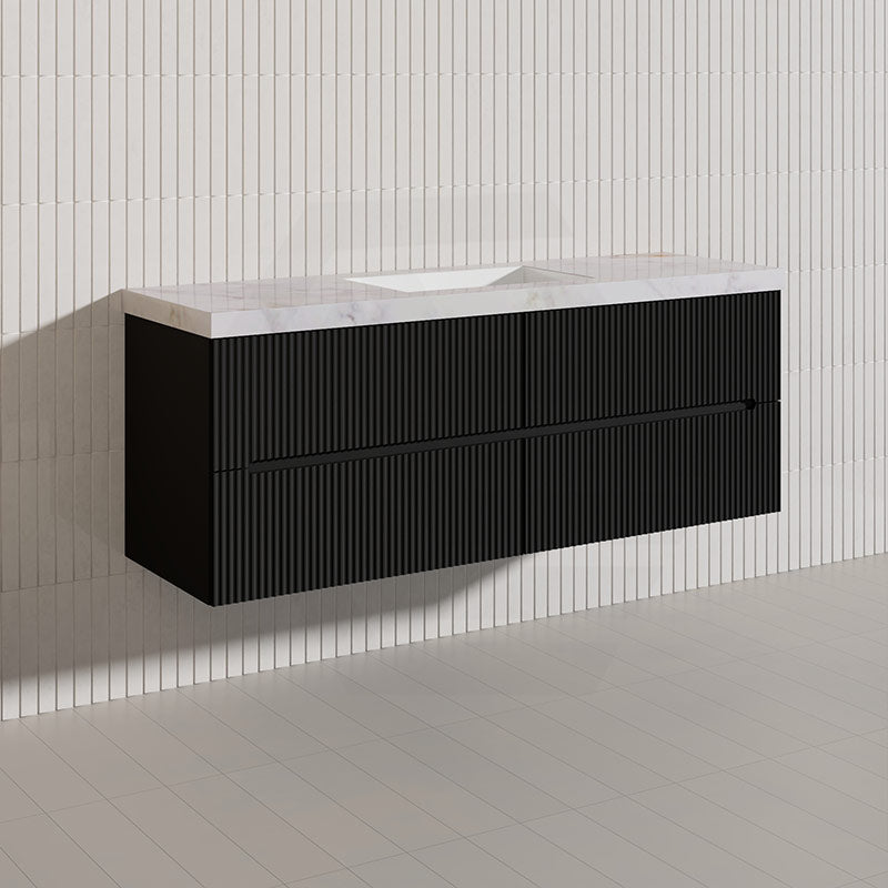Lukka Cabarita 1500mm Modern Wall Hung Vanity PVC Single/Double Bowls Cabinet Variant Colour Available