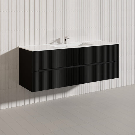 Lukka Cabarita 1500mm Modern Wall Hung Vanity PVC Single/Double Bowls Cabinet Variant Colour Available