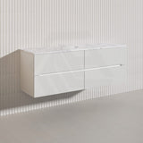 Lukka Cabarita 1500mm Modern Wall Hung Vanity PVC Single/Double Bowls Cabinet Variant Colour Available