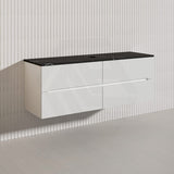 Lukka Cabarita 1500mm Modern Wall Hung Vanity PVC Single/Double Bowls Cabinet Variant Colour Available