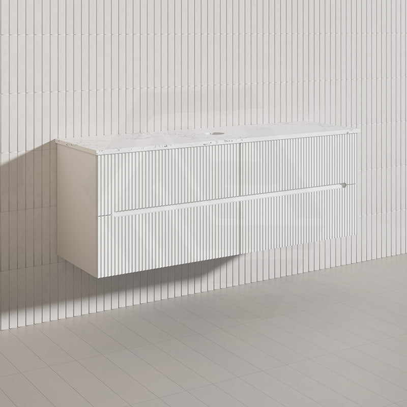 Lukka Cabarita 1500mm Modern Wall Hung Vanity PVC Single/Double Bowls Cabinet Variant Colour Available