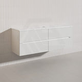 Lukka Cabarita 1500mm Modern Wall Hung Vanity PVC Single/Double Bowls Cabinet Variant Colour Available