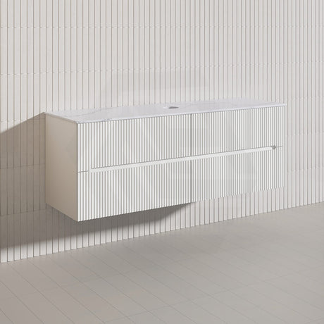 Lukka Cabarita 1500mm Modern Wall Hung Vanity PVC Single/Double Bowls Cabinet Variant Colour Available